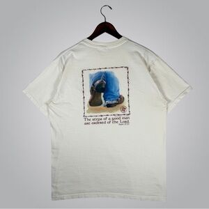 Vintage 90’s Crooked Creek Graphic White Short Sleeve Tee Large